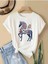 At & Çiçek Tasarım Baskılı Kadın T-Shirt 1