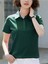 Polo Yaka Regular Fit Kadın Pamuk T-Shirt 2