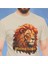 Yükselen Aslan Baskılı Pamuk T-Shirt 1