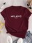 Milano Italy Baskılı Kadın T-Shirt 1