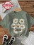 Haki Papatya Baskılı Kadın T-Shirt 1
