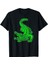 Timsah Baskılı Siyah Unisex T-Shirt 1