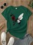 Gül & Kelebek Özel Tasarım Baskılı Kadın Pamuk T-Shirt 1