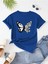 Kelebek & Papatya Baskılı Kadın Pamuk T-Shirt 2