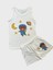 Erkek Çocuk Pamuklu Beyaz Astronot Desenli Atlet Boxer Takımı 1