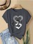 Üçlü Kalp Özel Tasarım Baskılı Kadın T-Shirt 1