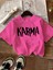 Karma Baskılı Kadın Pamuk T-Shirt 1