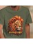 Yükselen Aslan Baskılı Pamuk T-Shirt 1