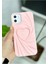 Aksesuar Apple Iphone 11 ile Uyumlu 3D Mat Saten Kalp Kabartma Desenli Darbe Önleyici Silikon Kılıf 2