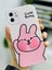 Aksesuar Iphone 11 ile Uyumlu Yanak Tavşan Tasarımlı Oyuncaklı Esnek Silikon Kılıf 1