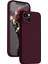 iPhone 13 ile Uyumlu Kadife Astarlı Bordo Mat Silikon Kılıf - Kamera Korumalı, Şok Emici 1