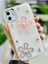 Aksesuar Iphone 11 ile Uyumlu Epoksi 2 Çiçek Tasarımlı Oyuncaklı Esnek Silikon Kılıf 2