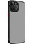Aksesuar iPhone 15 Pro Max ile Uyumlu Arka Kısmı Mat Şeffaf Yapıya Sahip Kenarları Silikon Tpu Malzemeden Üretilmiş Renkli Tuşlara Sahip Kamera Korumalı Transparan Kılıf (Siyah) 1