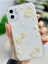 Aksesuar Iphone 11 ile Uyumlu Inci Gül Tasarımlı Oyuncaklı Esnek Silikon Kılıf 1