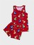 Erkek Çocuk %100 Pamuklu Kırmızı Dinozor Desenli Atlet Boxer Takımı 1