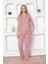 Çizgili Kısa Kollu Gömlek Pijama Takımı 2791KY 2