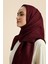 Iman Kare Bordo Naia Pamuk Şal 70X210 1