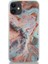 Iletişim Apple iPhone 11 ile Uyumlu Kapak Mermer Desenli Pop Socketli Silikon Kılıf - Mercan 2