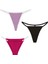 Kadın Pamuklu String Set, (Brazilian, T-Thong, Thong) 3'lü Set 1