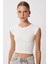 2’li Paket Basic Fitilli Örme Crop Bluz LMX0123 Siyah Ekru 6