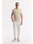 Erkek Bej Kıvrılmaz Polo Yaka %100 Pamuk Basic Regular Fit T-Shirt B001032 6