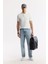 Erkek Beyaz Kıvrılmaz Polo Yaka %100 Pamuk Basic Regular Fit T-Shirt B001032 5