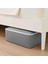Hurç Tekli 65X40X32 cm Gri – Kıyafet & Yastık Saklama, Çift Fermuarlı 2