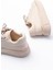Kadın Sneaker Günlük Vegan Bej Ayakkabı 4