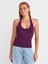 21052 Halter Yaka Top-Mor 1