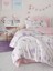 Genç Odası Tek Kişilik Lastikli Çarşaflı Nevresim Takımı Lovella Pembe 1