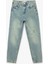 Yüksek Bel Rahat Kalıp Yıpratılmış Zincir Detaylı Mom Jean Pantolon - Mom Slim Jean 1