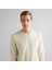 Erkek Krem Regular Fit Bisiklet Yaka Yün Kazak 4
