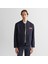 Erkek Lacivert Oversize Fit Hakim Yaka Logolu Ceket 1