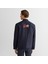 Erkek Lacivert Oversize Fit Hakim Yaka Logolu Ceket 2