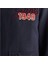 Erkek Lacivert Oversize Fit Hakim Yaka Logolu Ceket 6