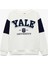 Uzun Kollu Rahat Kesim Bisiklet Yaka Şardonlu Nakışlı Lisanslı Yale Sweatshirt 1