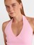 10794 Halter V Yaka Basıc Bluz-Pembe 3
