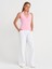 10794 Halter V Yaka Basıc Bluz-Pembe 4