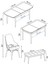 Mazaka Siyah Mermer 80X132 Açılabilir Mdf Masa Yemek Odası Takımı, Mutfak Takımı 4 Sandalye 1 Bench 3