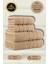 4 Lü Banyo Havlusu Seti Dora Bej - 70X140cm x2 / 50x90cm x2 1