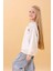 Kız Çocuk Zürafa Nakışlı Mevsimlik Oversize Sweatshirt – Taş 2