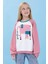 Kız Çocuk Fil Baskılı Bisiklet Yaka Oversize Mevsimlik sweatshirt - Ekru/gül Kurusu 4