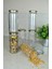 6 Adet Metal Gold Altın Kapaklı Konserve 500 cc Şeffaf Uzun Cam Kavanoz 500 ml 1