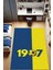 1907 Sarı Lacivert Halı Dijital Baskılı Dokuma Kaymaz Tabanlı Yıkanabilir Futbol Taraftar Halısı Genç Odası Fenerbahçe Halısı 1