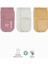 Bistyle Basic Kaymaz Penye Soket Çorap 3'lü BS10107 Pudra Ekru Somon 1