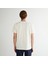 Erkek Krem Regular Fit Bisiklet Yaka Logolu T-Shirt 2