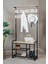 Metal Gövdeli Portmanto ve Ayakkabılık – Ahşap Raflı Çok Amaçlı Askılık Dolabı (85X35X170 Cm) 2