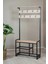 Metal Gövdeli Portmanto ve Ayakkabılık – Ahşap Raflı Çok Amaçlı Askılık Dolabı (85X35X170 Cm) 7