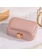 Deri Mini Seyahat Takı Bijuteri Mücevher Kutusu Organizer Düzenleyici 15CM Pembe Ithal Ürün 3