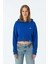 Panda Supersoft Crop Hoodie - Saks Mavi 1